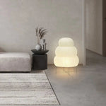 Load image into Gallery viewer, Japanese Wabi Sabi White Rice Paper Table Lamp
