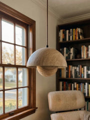 Wabi-Sabi Travertine Flower Bud Pendant Lamp