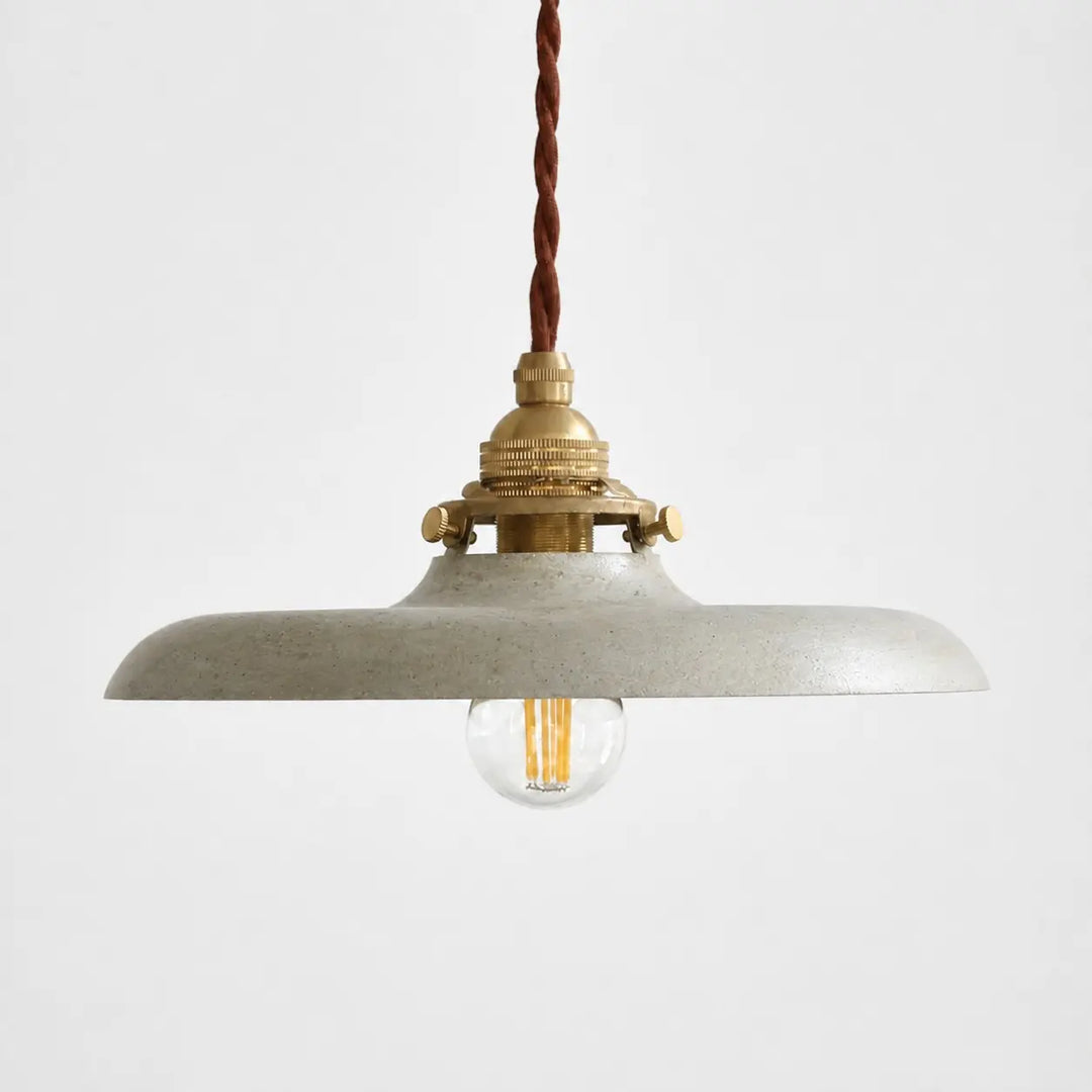 Distressed silver industrial pendant light
