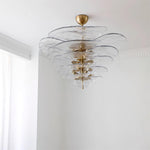 Load image into Gallery viewer, Lotus Leaf Layered Glass Chandelier
