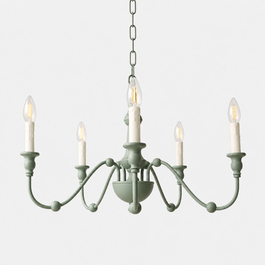 Five-Light Iron Candle Chandelier