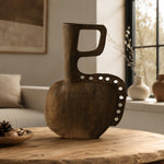 Load image into Gallery viewer, Hand-Carved Solid Wood Sculptural Vase