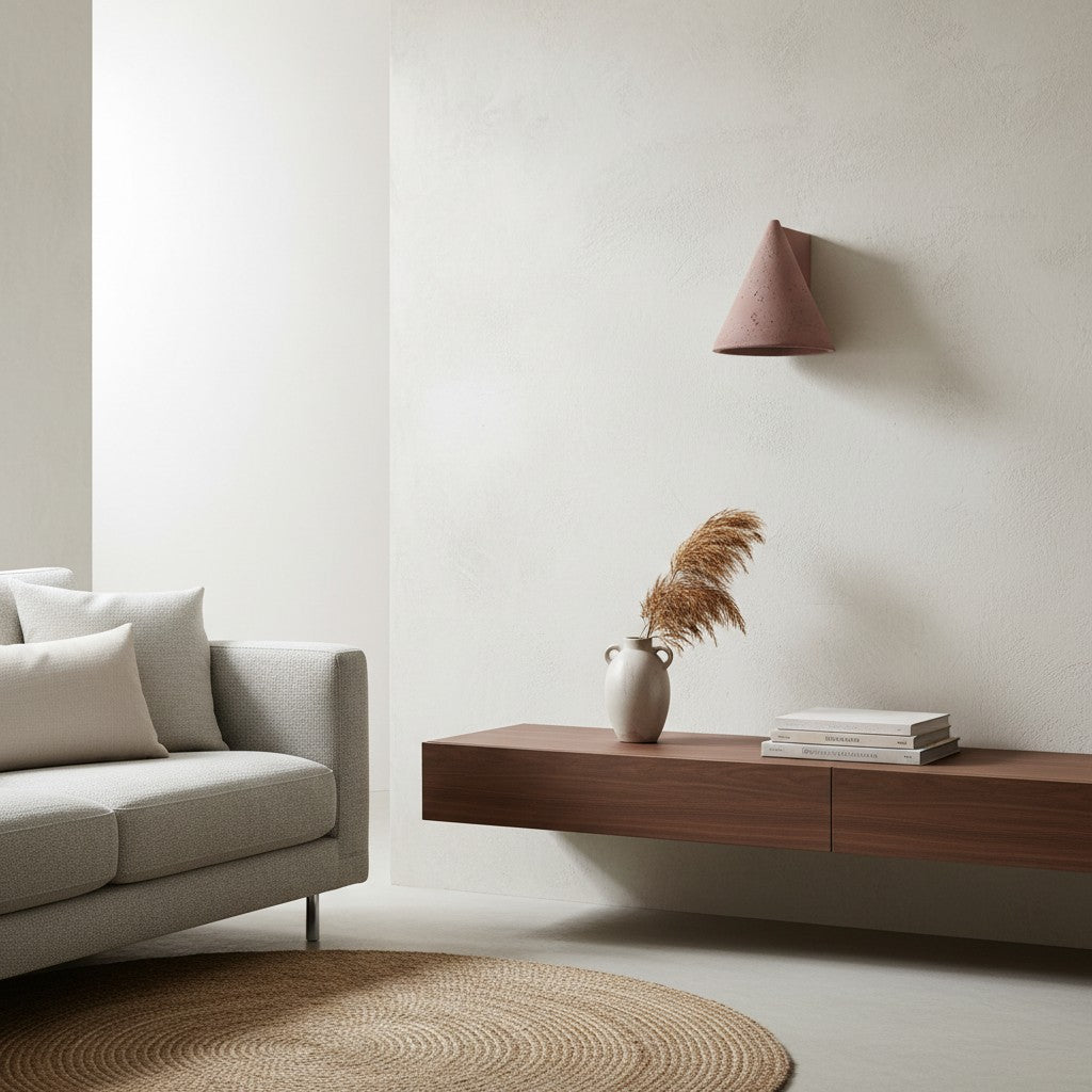 Applique murale conique en béton Concrellia – Applique artistique moderne pour chambre