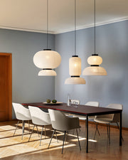 Rounded Layered Paper Plug-In Pendant