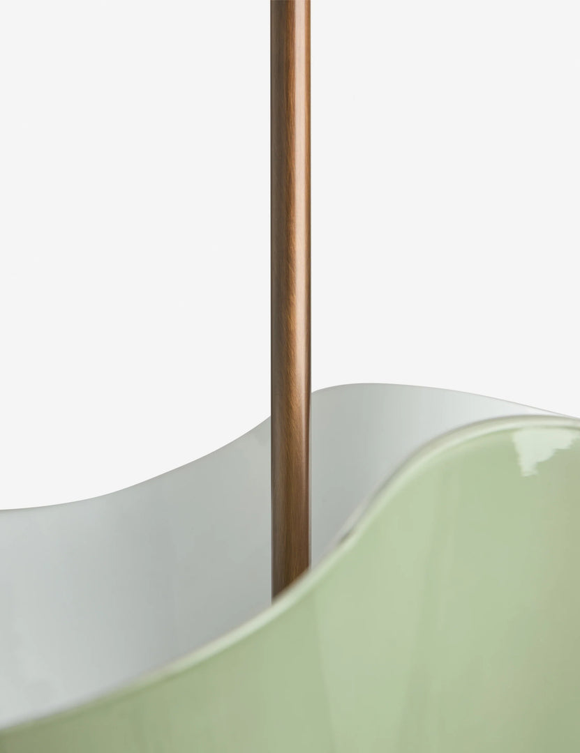 Bellina Radner Pendant Light – Sleek Glass Shade with Gentle Curves for Living Room, Bedroom and Dining Area