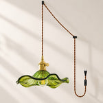 Bild in Gallery-Viewer laden, Fluted Glass Floral Swag Pendant