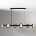 Cargar imagen en el visor de la Galería, Lámpara de araña lineal Elorina de 6 luces - Lámpara de metal moderna - Iluminación para comedor
