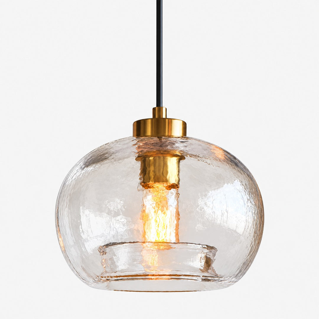 Modern Rustic Glass Pendant Light for Dining Room