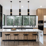 Charger l'image dans la visionneuse de galerie, Black And Gold Metal Hardwired Pendant Light