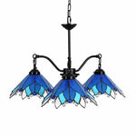 Cargar imagen en el visor de la Galería, Four-Light Stained Glass Chandelier