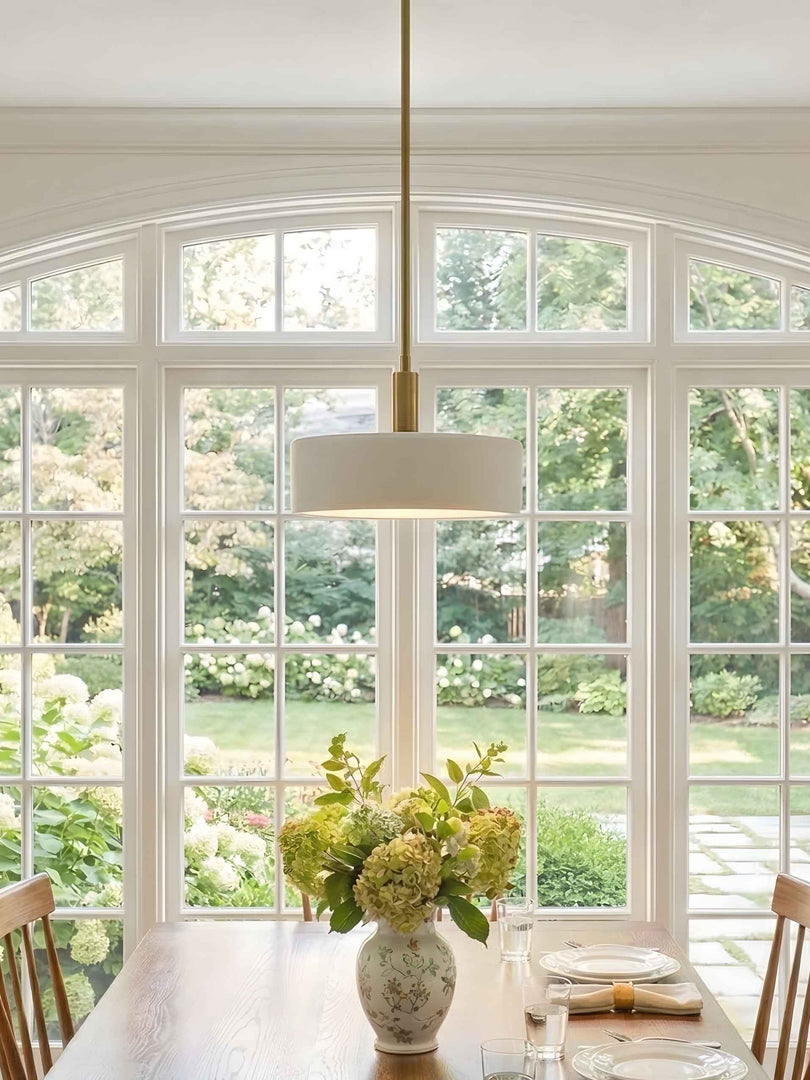 Cerova Contemporary Minimalist and Elegant Pendant – Ivory Porcelain Shade Light for Kitchen Island & Bedroom