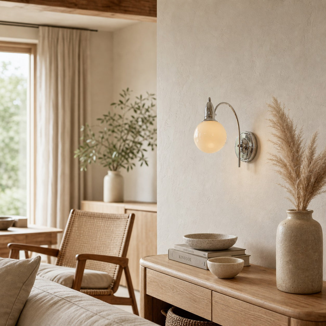 Bauhaus milk coffee glass wall lamp view 4