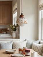 Load image into Gallery viewer, Wabi-sabi Style Water-polished Translucent Stone Retro Pendant Lamp