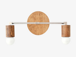 Charger l&#39;image dans la visionneuse de galerie, Mobilux Line Wood and Vanity Light - Bohemian Bathroom Lighting Fixture
