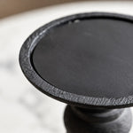 Load image into Gallery viewer, Black Pillar Candle Holder with Sculptural Pedestal Base