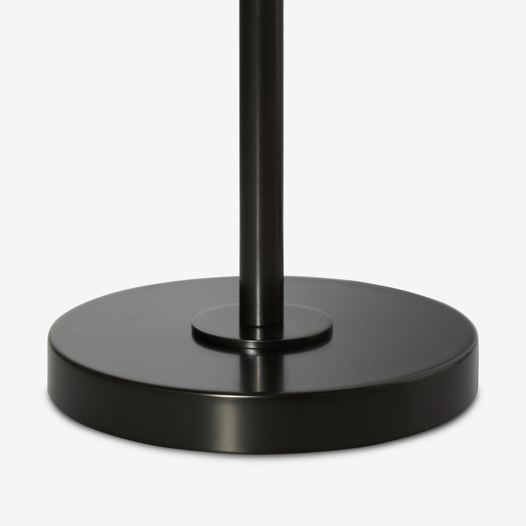 Lámpara de mesa delgada de transición Ruffmeto: iluminación con pantalla escultural para sala de estar o dormitorio