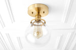 Charger l&#39;image dans la visionneuse de galerie, Glorica Glass Retro Globe Ceiling Light - Vintage Industrial Home Lighting
