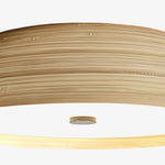 Charger l'image dans la visionneuse de galerie, Lampe de plafond Bambori style Japandi en bambou texturé - Lumière d'accent naturelle pour salon