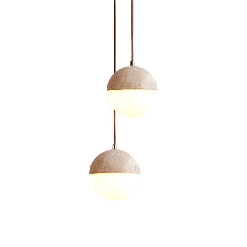 Travertine Ball Pendant Light
