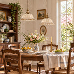 Cargar imagen en el visor de la Galería, Vintage Fluted Glass Pendant Light for Kitchen &amp; Dining