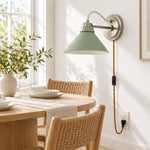 Load image into Gallery viewer, Aurenza Curved Arm Cone Wall Sconce