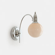 Bauhaus milk coffee glass wall lamp with globe shade
