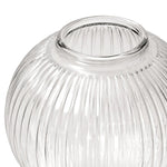 Bild in Gallery-Viewer laden, Close detail of ribbed clear glass shade opening