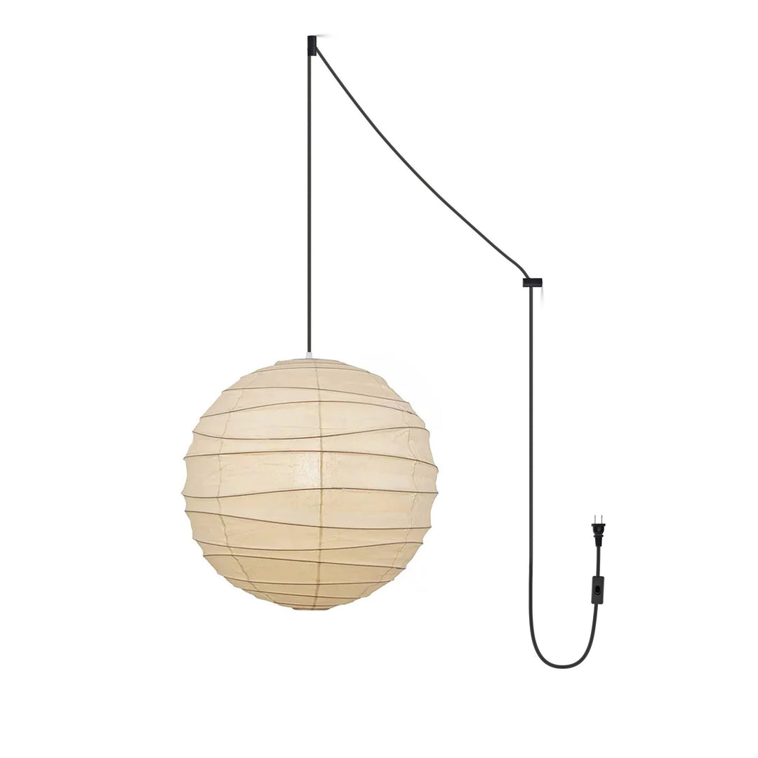 Bamboo Ribbed Mulberry Paper Swag Pendant