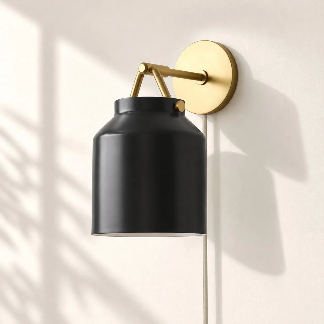 Hanton Modern Minimalist Nordic Plug-In Wall Sconce for Bathroom and Hallway
