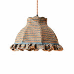 Bild in Gallery-Viewer laden, Vintage French Plaid Tweed Fabric Pendant Light