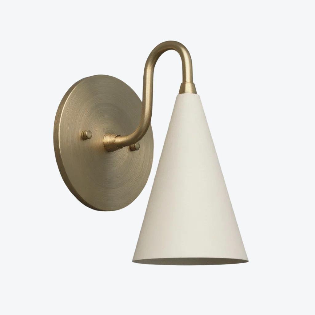 Curved Metal Shade Sconce Vintage Style Wall Light - Entryway Stairwell Lighting