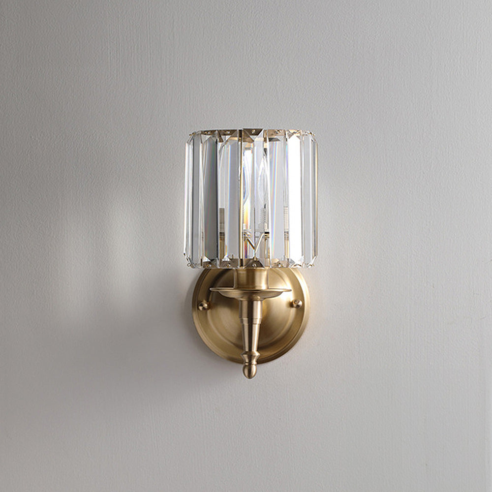 Lámpara de pared de cristal de lujo vintage