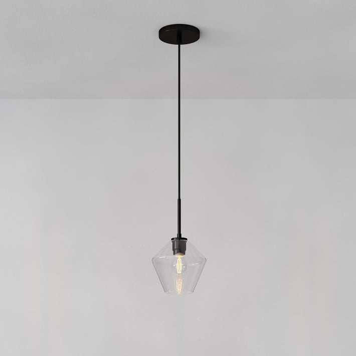 Merin Transparent Glass Sculpture Geometric Chandelier