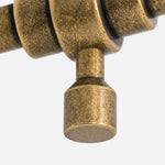 Load image into Gallery viewer, Antique brass mounting post and base connection detail
