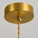 Cargar imagen en el visor de la Galería, Close view of the brass-tone ceiling canopy and cord