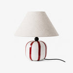 Cargar imagen en el visor de la Galería, Ceruna Ceramic Table Lamp with Fabric Lampshade – Modern Minimalist Fixture for Reading or Lounge Areas
