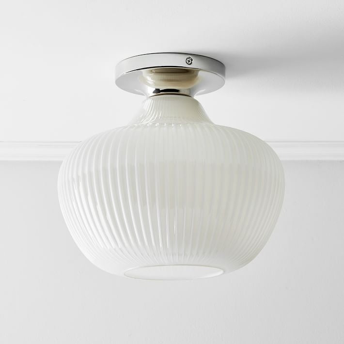 Lámpara de techo empotrada de cristal Rivrona - Diseño moderno de globo color champán