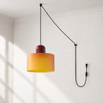 Bild in Gallery-Viewer laden, Mid‑Century Macaron Plug‑in Swag Pendant Light - Colorful Shade Hanging Lamp for Home Decor