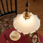 Load image into Gallery viewer, White Sculptural Glass Plug-In Pendant