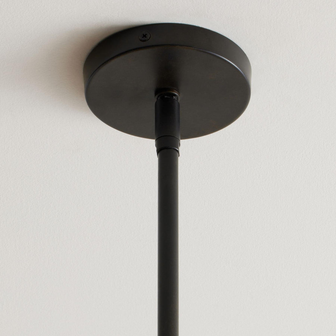 Lámpara colgante de exterior de vidrio Ferrix - Iluminación industrial para porches delanteros