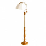 Load image into Gallery viewer, Vintage Wood and Fabric Floor Lamp