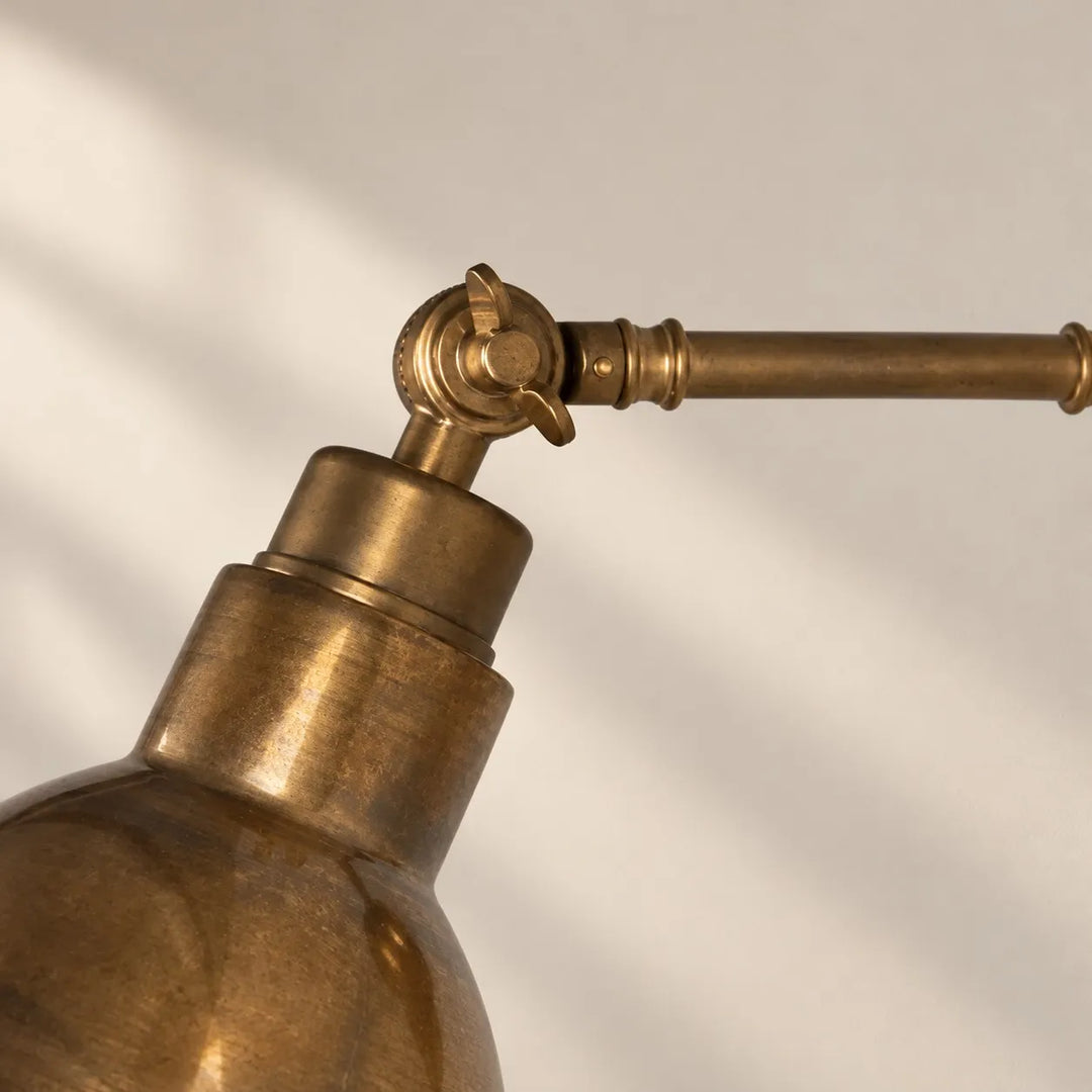Industrial Brass Adjustable Wall Lamp