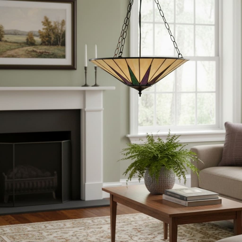 TF Colored Star Ceiling Light - Vintage Glass for Dining Rooms and Living Rooms