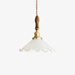 Load image into Gallery viewer, White Sculptural Glass Plug-In Pendant