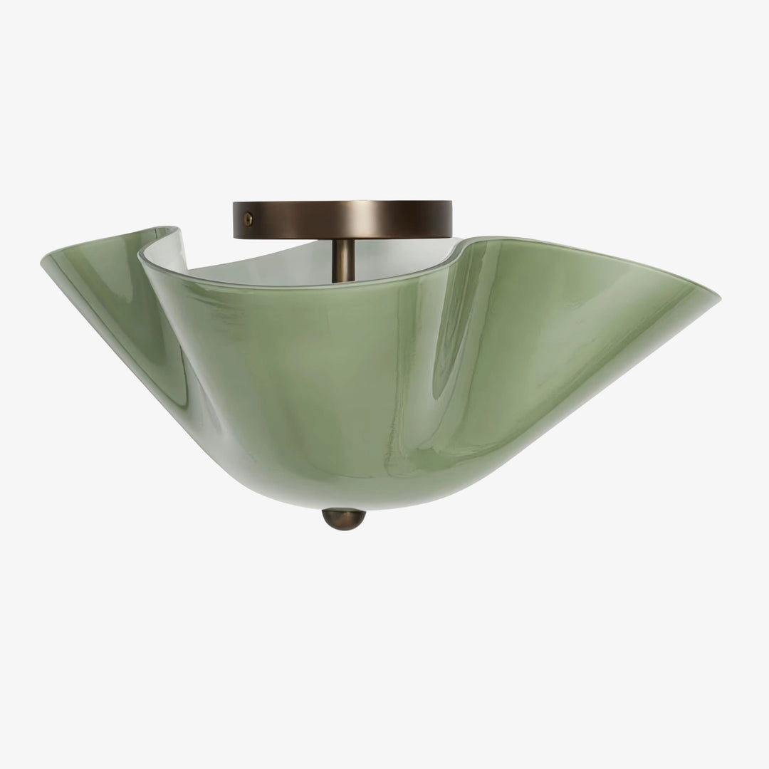 Bellina Glass Flush Mount — Modern Contemporary Ceiling Light Fixture for Living Rooms