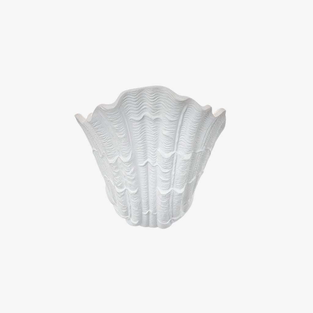 Applique murale Seavira à texture coquillage organique - Applique moderne en plâtre pour salon et entrée