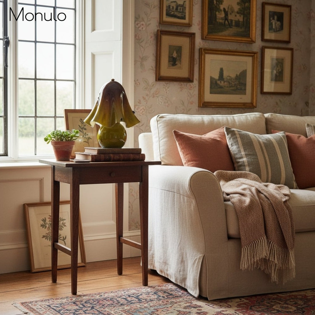 Lámpara de mesa de cristal escultórico Bellina: iluminación moderna y minimalista para salón o dormitorio 