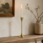 Load image into Gallery viewer, Vintage Brass Single Taper Candle Holder