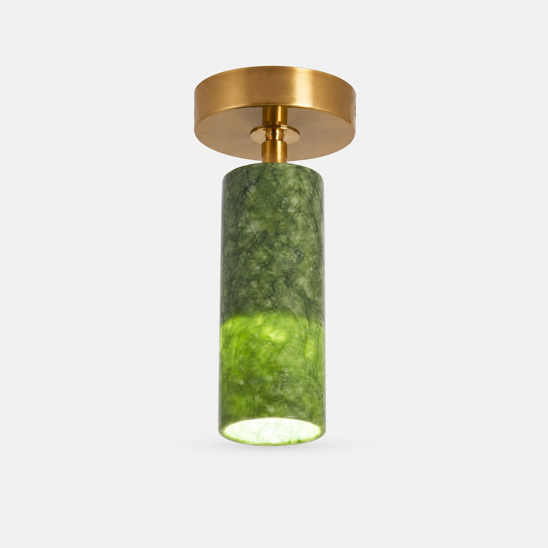 W-3433 natural jade flush mount ceiling light image 1