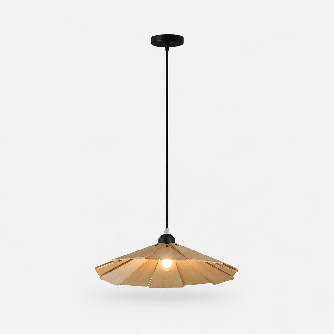 Natural B style 35cm wooden pendant light